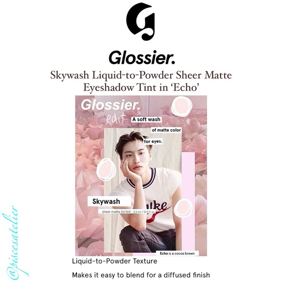 Glossier Skywash Liquid-to-Powder Sheer Matte Eyeshadow Tint in Echo - Picture 6 of 15